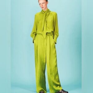 Zara Vibrant Green Blouse XL